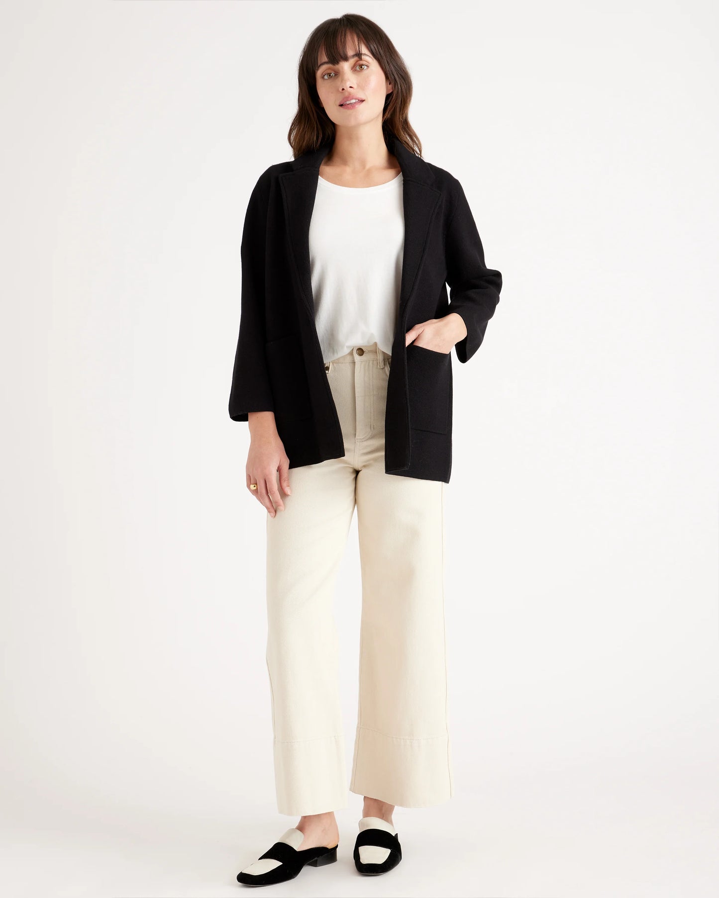 100% Organic Cotton Knit Blazer - XS / Heather Dove Grey