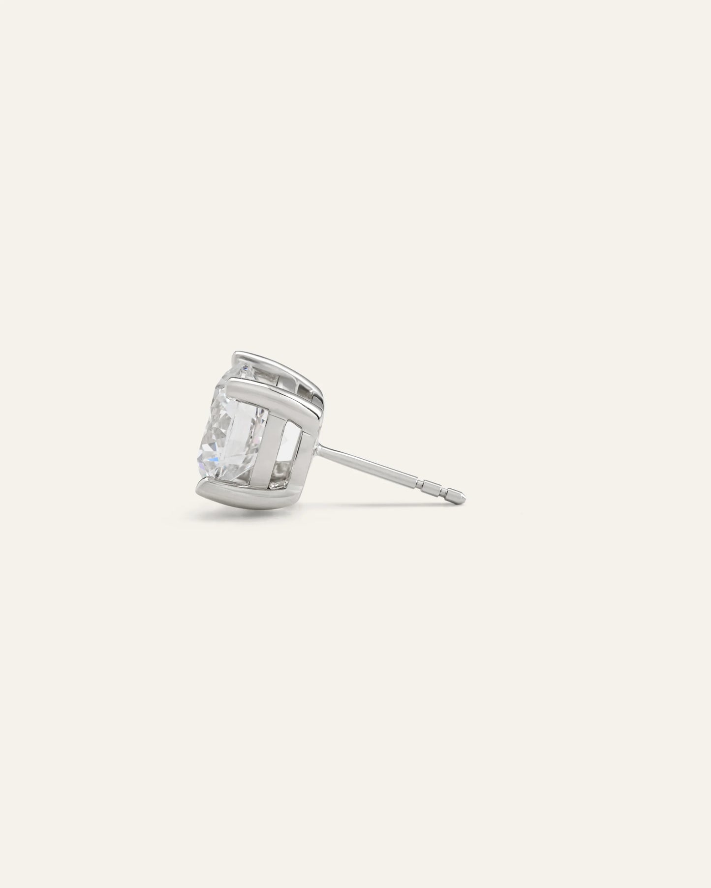 14K Gold Lab Grown Diamond Four-Prong Solitaire Studs - 4ctw - One Size / Yellow Gold