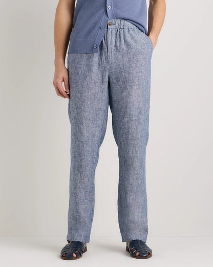 100% European Linen Pants - S / Bayberry Olive