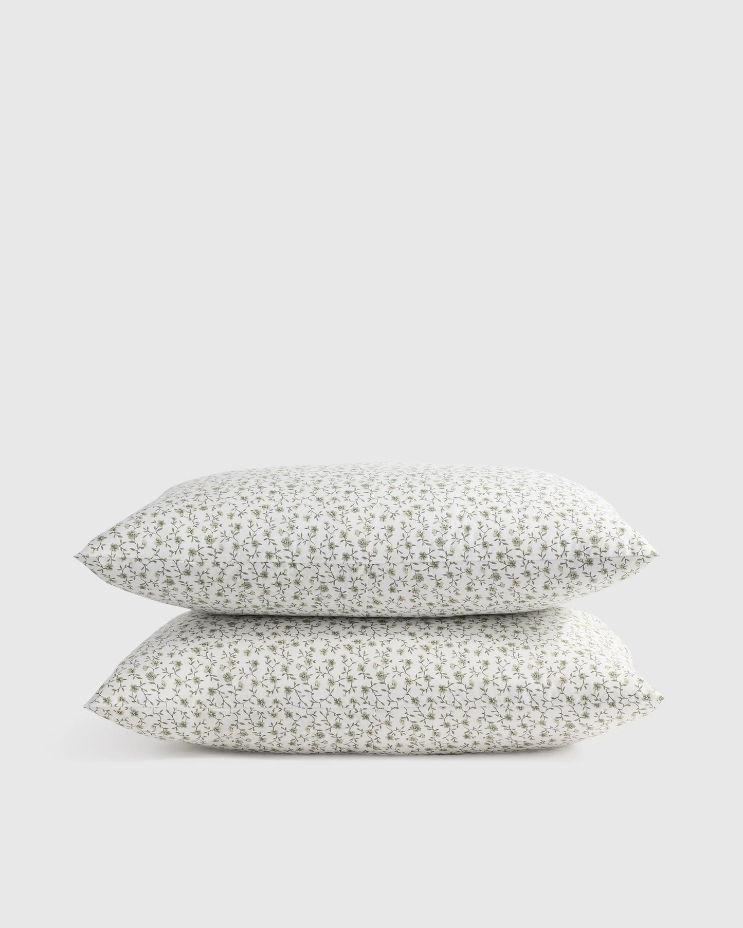 Organic Crisp Percale Floral Sham Set - Standard / Toffee Florette