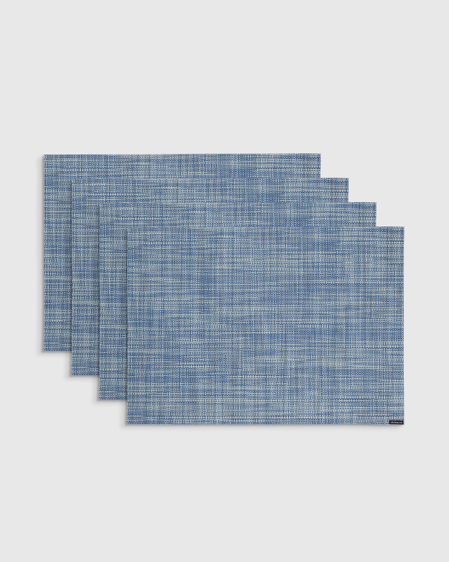 Mini Basketweave Easy-Care Rectangular Placemat, Set of 4 by Chilewich - One Size / Parchment