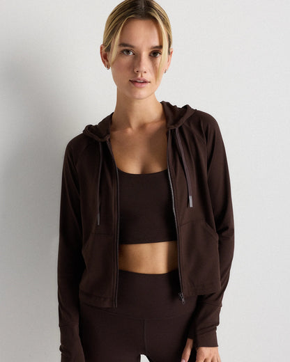 Ultra-Form Hooded Crop Jacket - XS / Black