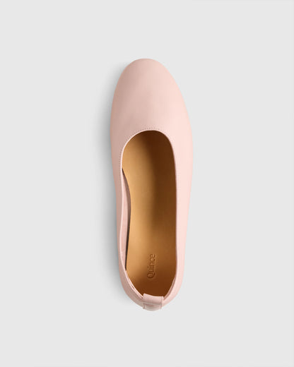 Italian Leather Glove Ballet Flat - 5 / Shell Pink