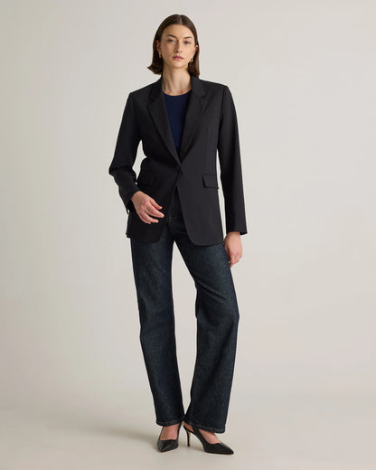 Italian Wool Long Blazer - XS / Sahara Camel