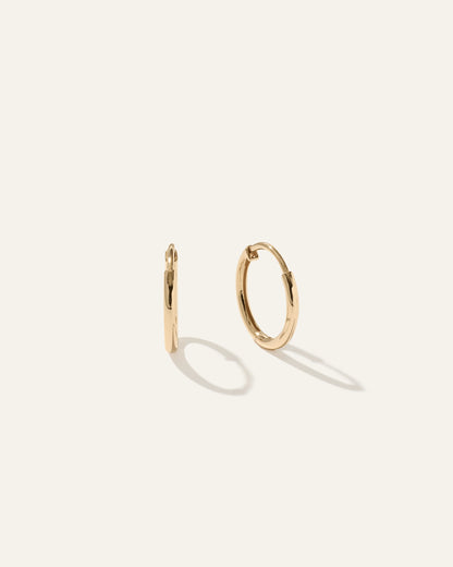 14K Gold Classic Hoops - 12mm / Yellow Gold