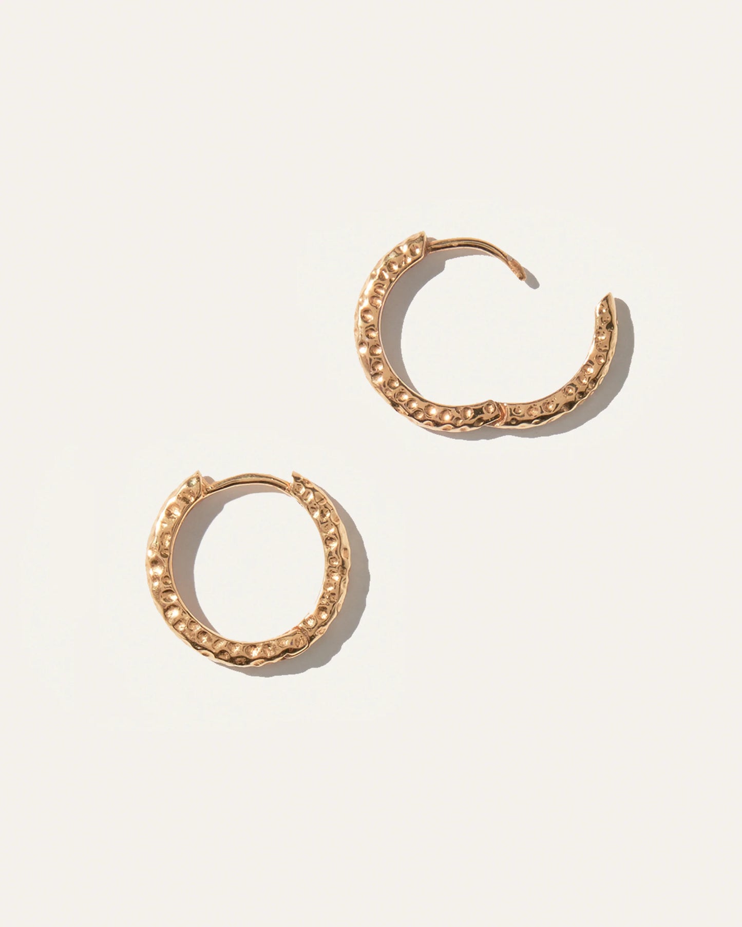 Hammered Nina Small Hoops - One Size / Gold Vermeil