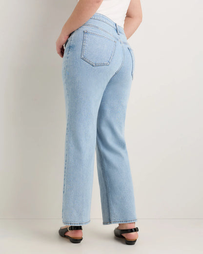 Curvy Bella Stretch Relaxed Straight Jeans - 24 / Charcoal Black