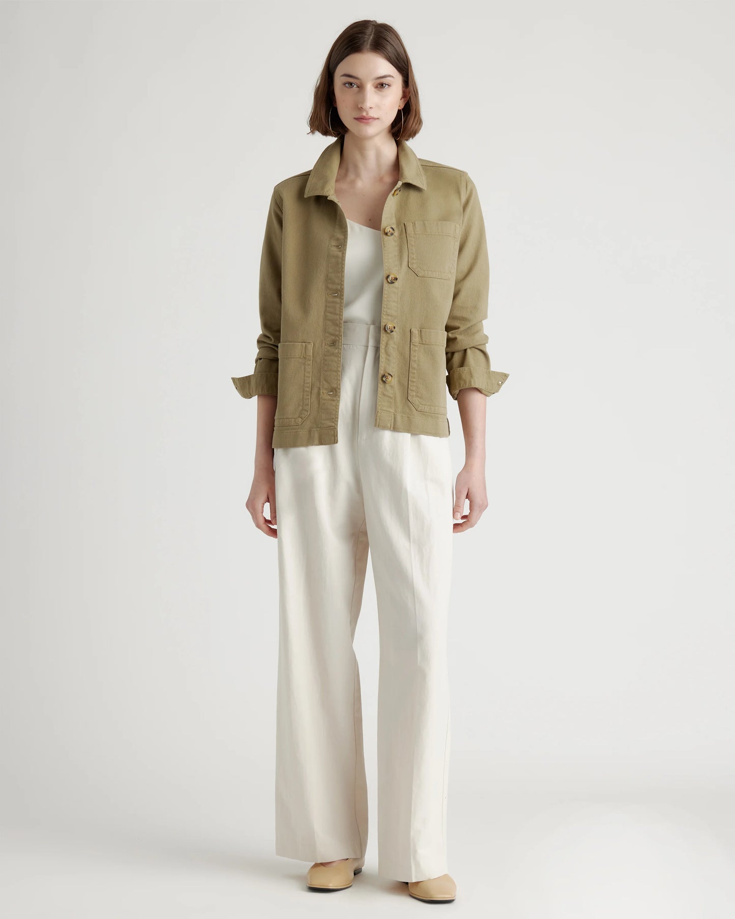 Organic Comfort Stretch Chore Jacket - XS / Vanilla
