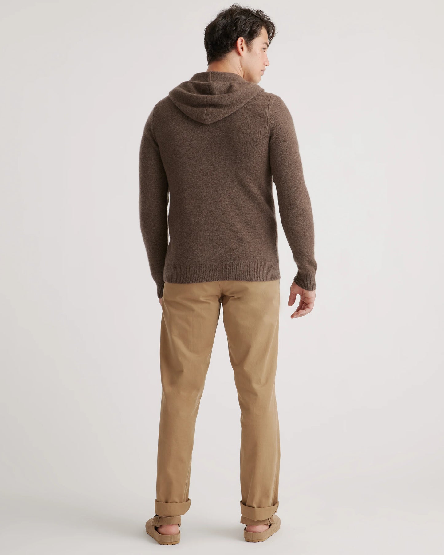 Mongolian Cashmere Full-Zip Hoodie - S / Teak