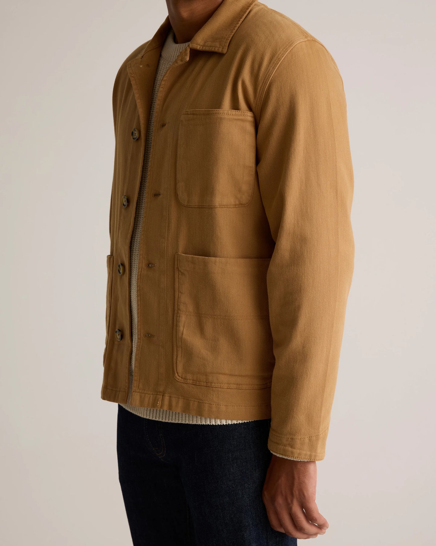 Organic Comfort Stretch Chore Jacket - XS / Vanilla
