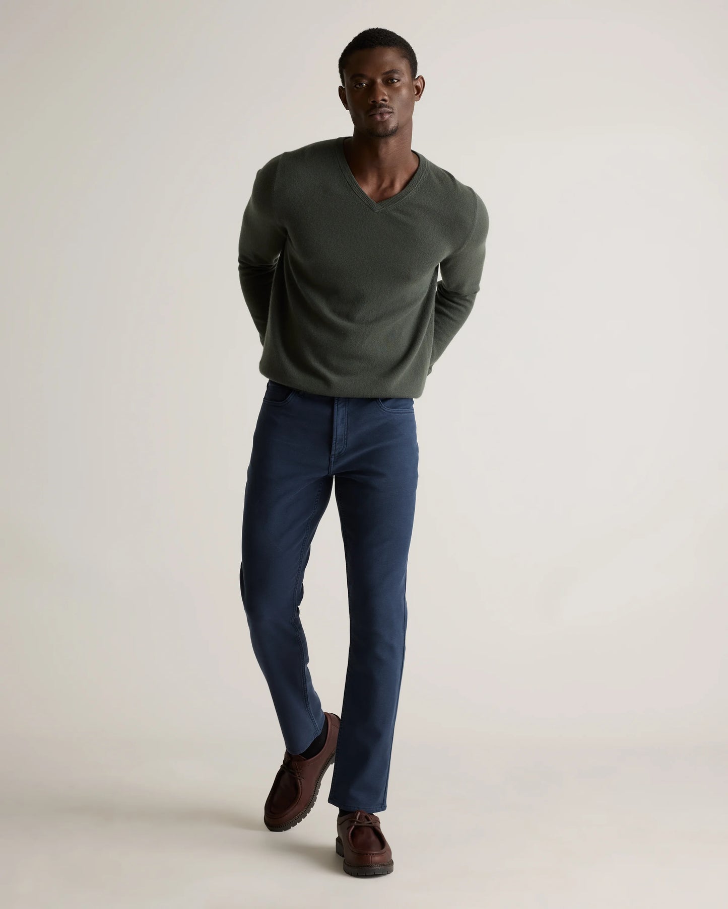 French Terry 5-Pocket Pants - Slim - 30X30 / Bayberry Olive