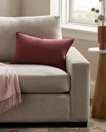 Contrast European Linen Pillow Cover (Set of 2) - 12x20 / Sage/Pine