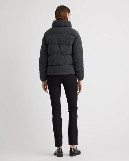 Mongolian Cashmere Puffer Jacket - XS / Brown