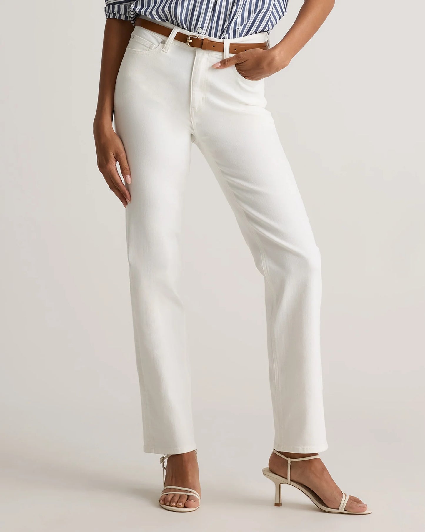 Bella Stretch Straight Jeans - 24 / Twilight Blue Fray