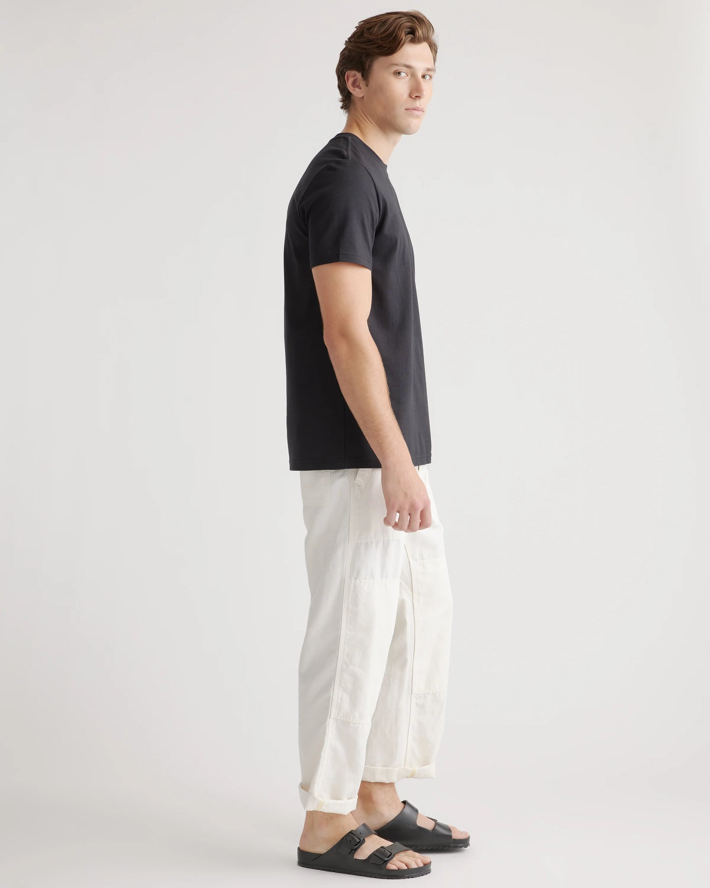 Cotton Modal Crew Neck Tee - S / Bold Black