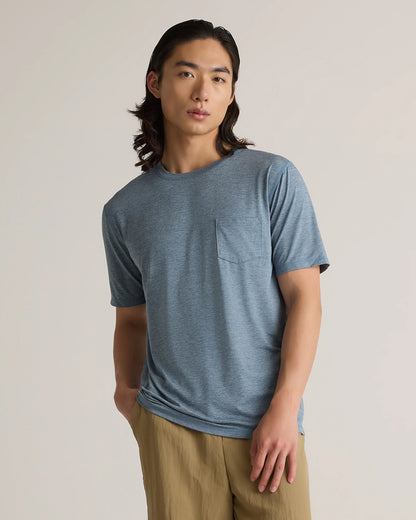Flowknit Breeze Performance Pocket Tee - S / Heather Sky Blue