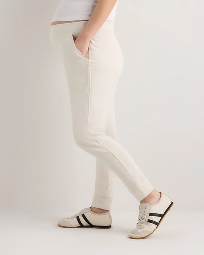 SuperSoft Fleece Maternity Joggers - XS / Off-White
