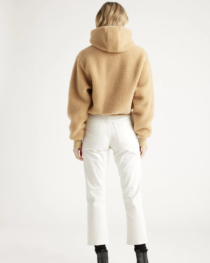 Hooded Sherpa Jacket - XS / Black