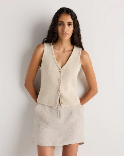 100% European Linen Utility Skort - XS / Bayberry Olive