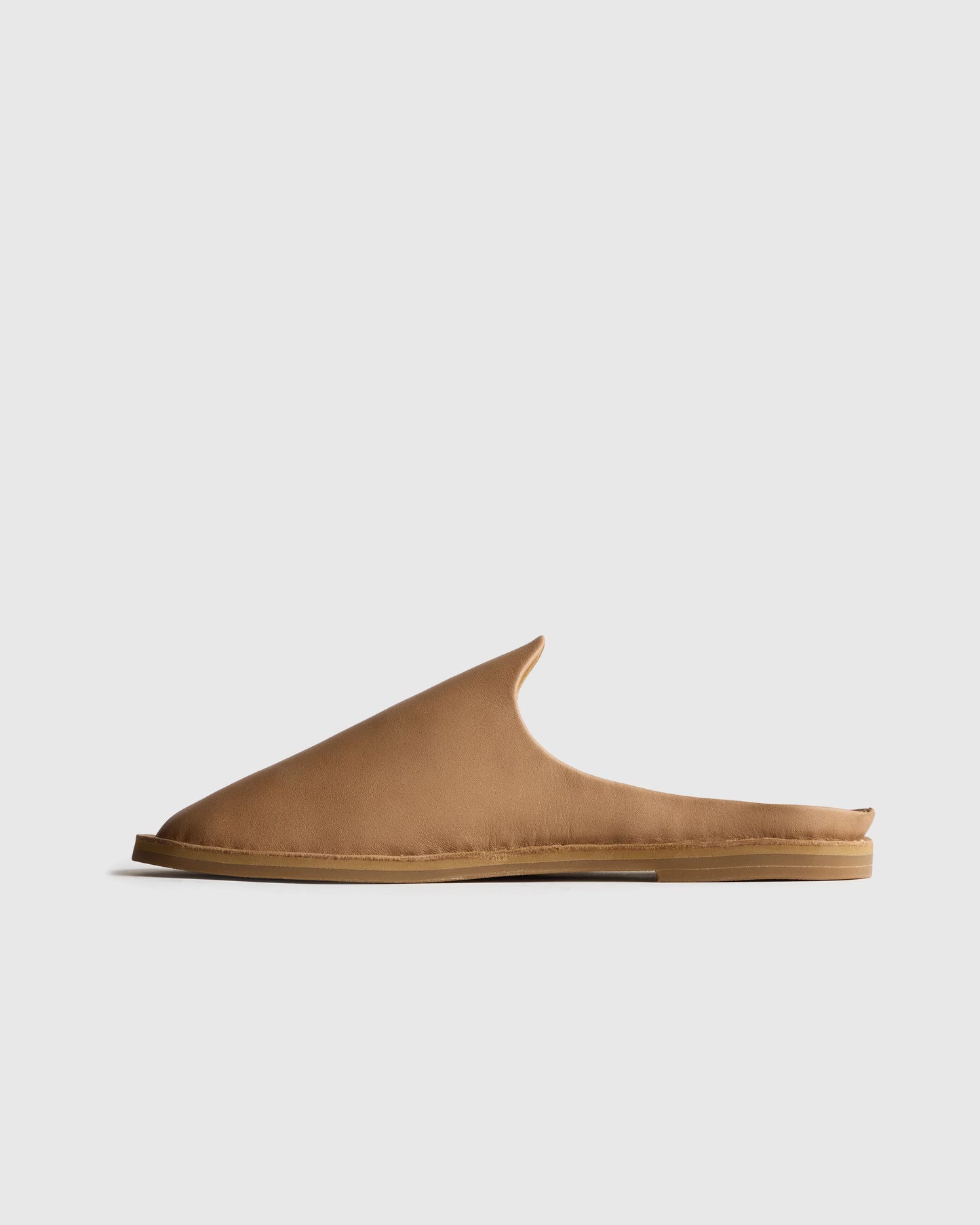 Italian Leather Mule Slip-On - 7 / Sand