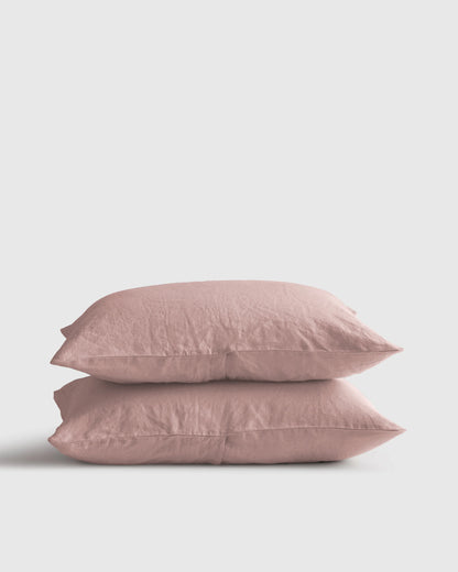 European Linen Sham Set - Standard / White
