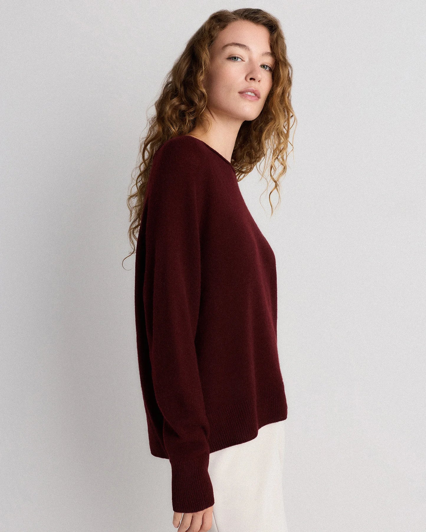 Mongolian Cashmere Boatneck Sweater - XS / Black