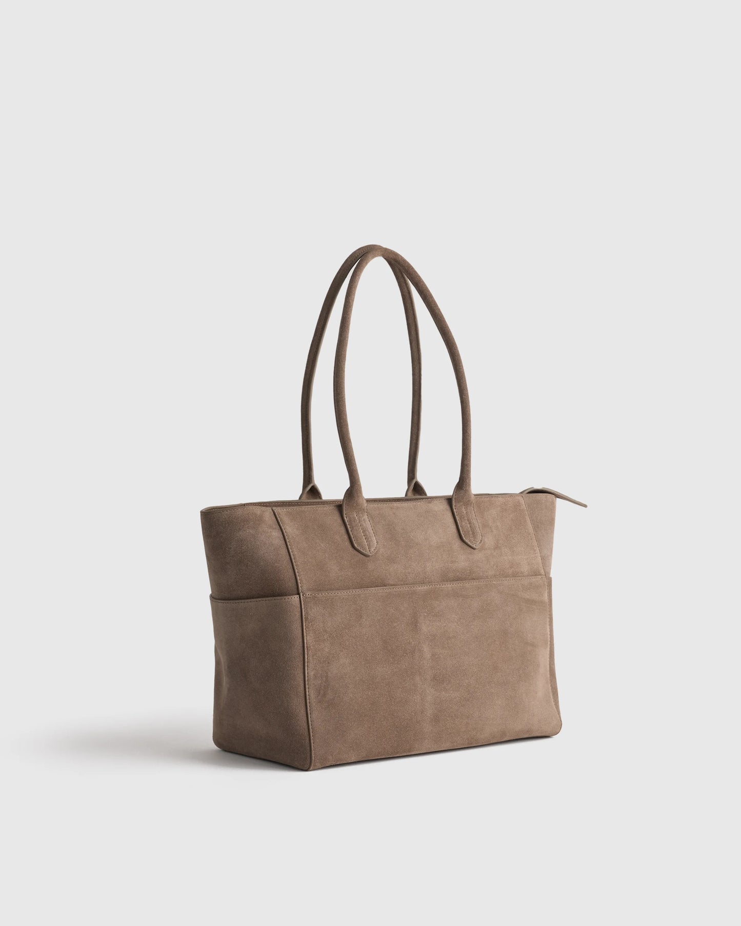 Hudson Suede Tote - One Size / Chocolate Brown