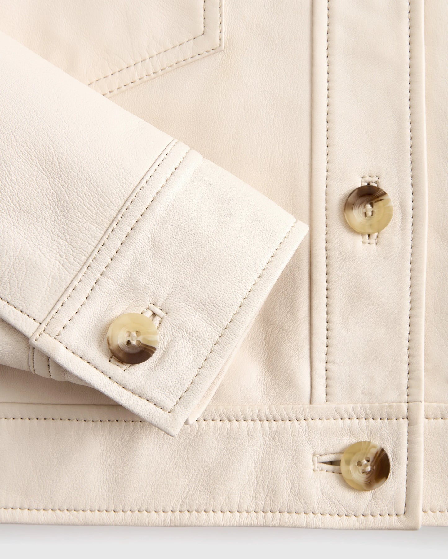 100% Leather Cropped Jacket - XS / Rich Brown