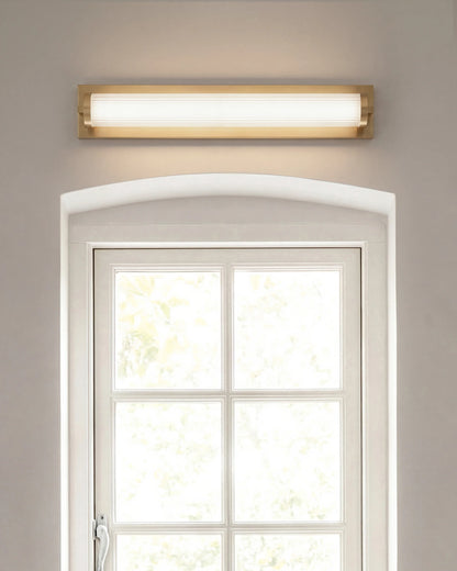 Ribbed Steel LED Vanity Sconce - 22" / Brass