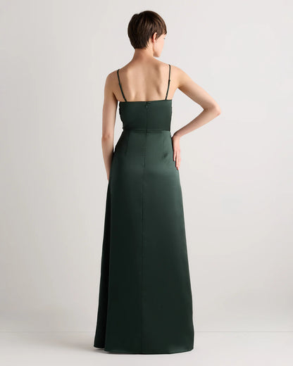 Juliette Stretch Satin Dress - 0 / Garden Sage Green