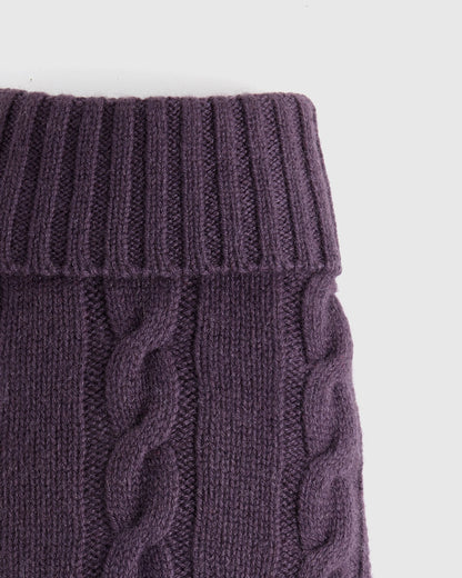 Mongolian Cashmere Cable Knit Dog Sweater - XS / True Navy