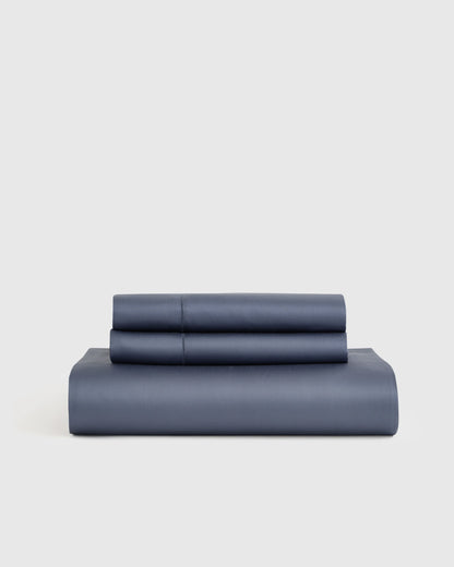 Signature Giza Cotton Sateen Fitted Sheet Set - Twin / Mineral