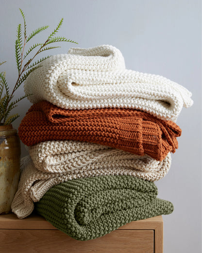 Cotton Fisherman Throw - 50x60 / Espresso