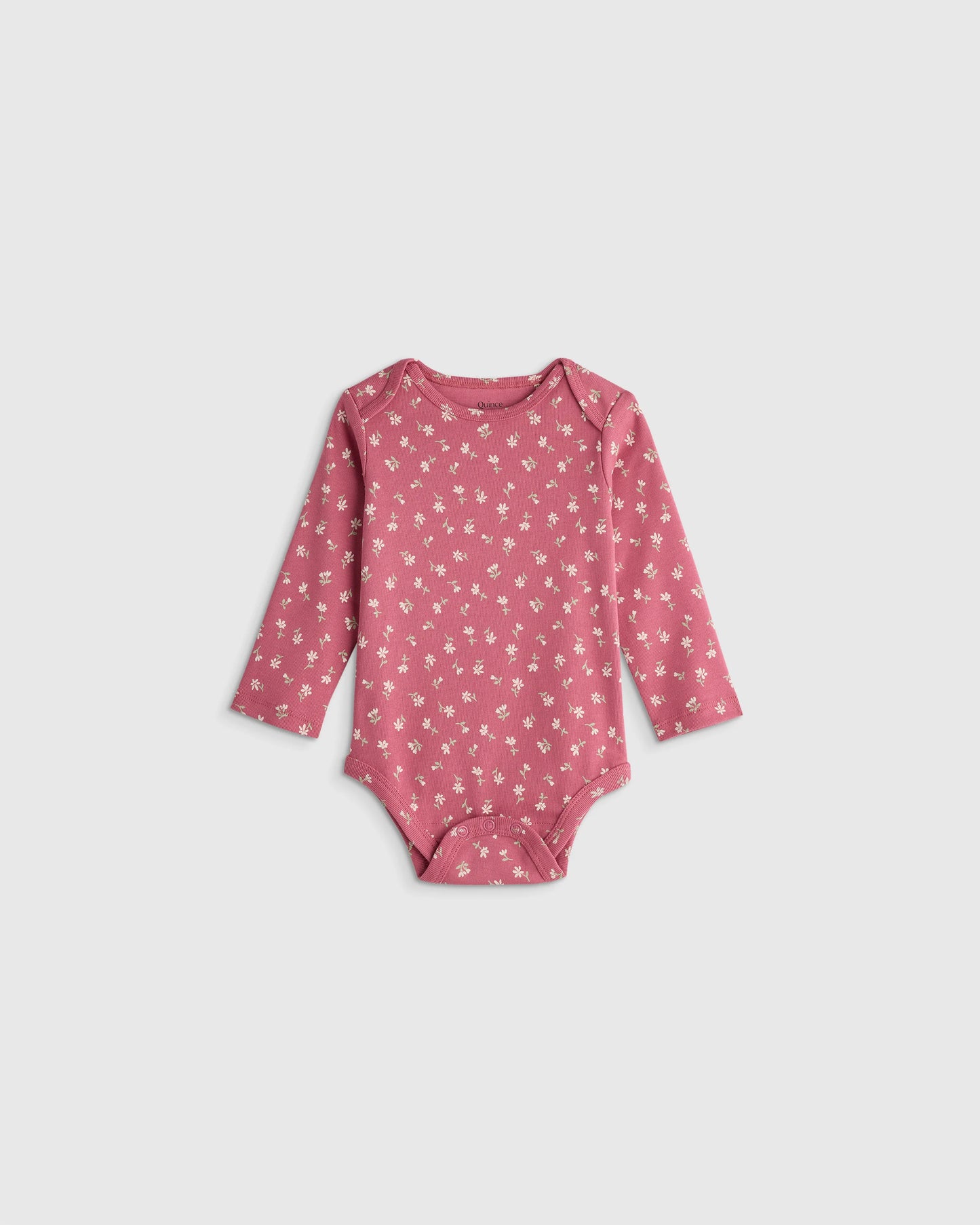 100% Organic Cotton Long Sleeve Bodysuit - 0-3M / Safari