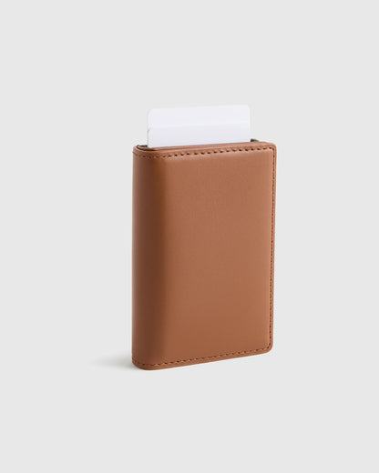 Italian Leather RFID Card Holder - One Size / Hickory