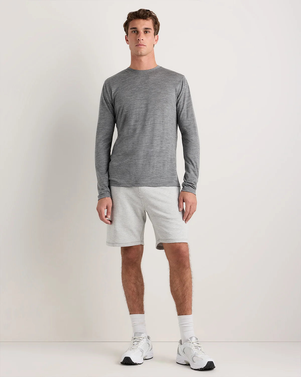 100% Merino Wool All-Season Long Sleeve Base Layer Tee - XS / Off-White