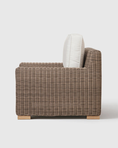 Classic All-Weather Wicker Outdoor Lounge Chair - One Size / Natural Weave