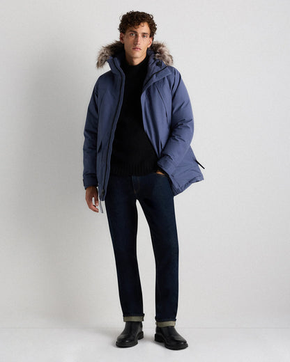 Responsible Down Hooded Parka - S / Storm Blue