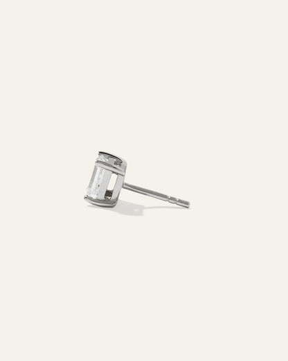 14k Gold Lab Grown Diamond Emerald Solitaire Studs - 2ctw - One Size / Yellow Gold