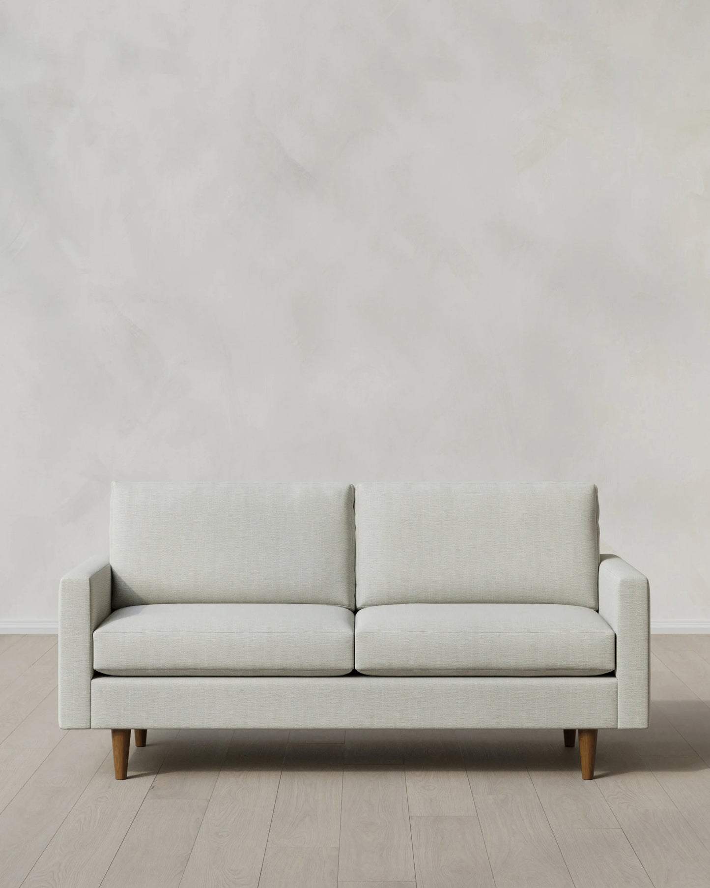 Atlas Midcentury Sofa in Performance Chenille Linen Blend - 6ft / Snow
