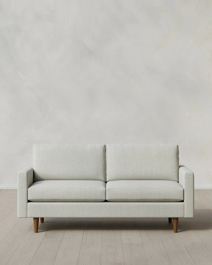 Atlas Midcentury Sofa in Performance Chenille Linen Blend - 6ft / Snow