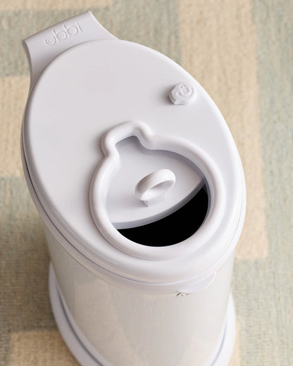 Ubbi Stainless Steel Diaper Pail Gift Set - One Size / White