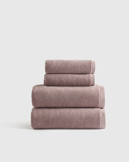 Plush Organic Turkish Cotton Bath Bundle (4 pieces) - One Size / White