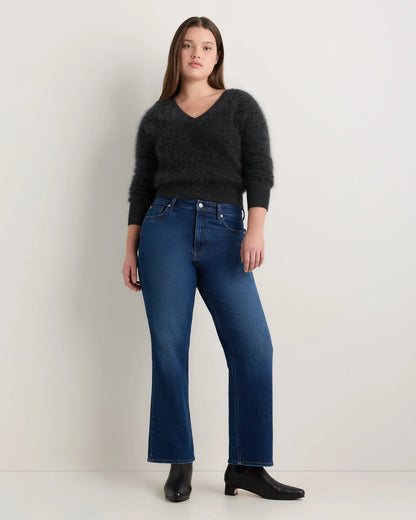 Curvy Bella Stretch Relaxed Straight Jeans - 24 / Charcoal Black