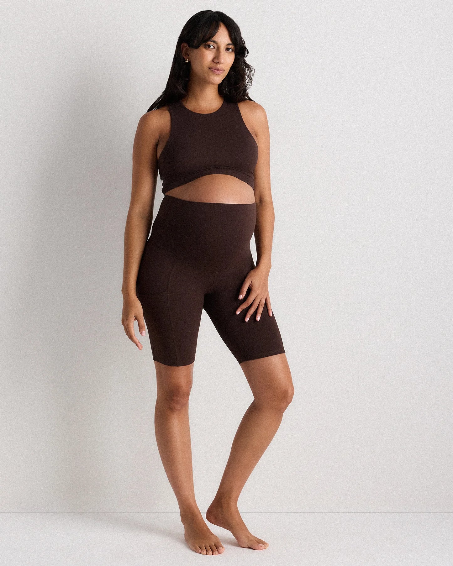 Ultra-Form Maternity Pocket Bike Short 9" - XS / Dark Coal