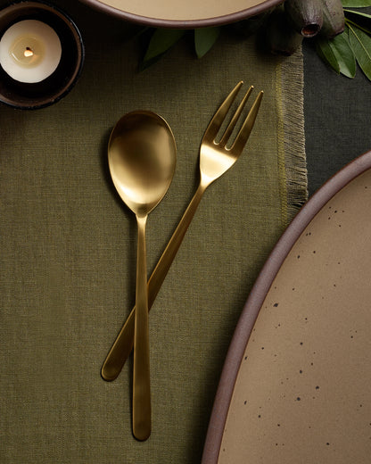 Linea 2-Pc Serving Utensil Set by Mepra - One Size / Polished Stainless Steel