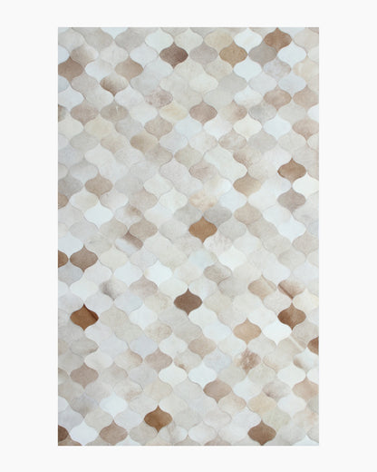 Trellis Hair on Hide Rug - 5' x 8' / Natural