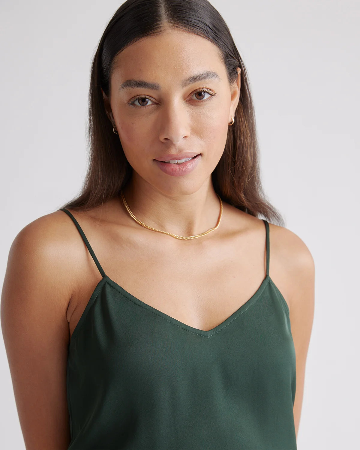 Washable Stretch Silk V-Neck Cami - XS / Ivory