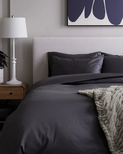 Luxury Organic Sateen Duvet Cover Set - Twin / Ivory