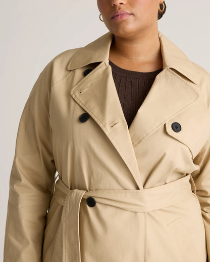 Comfort Stretch Trench Coat - XS / Navy